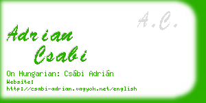 adrian csabi business card